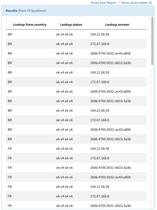 DNS Lookingglass: Long report template