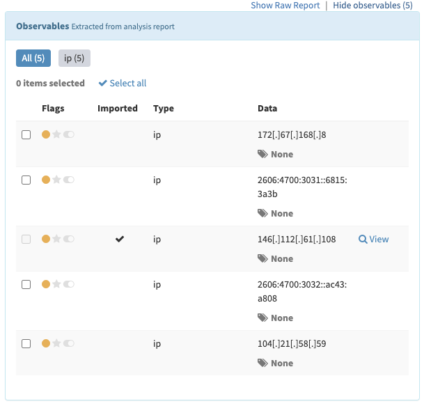 DNS Lookingglass: artifacts