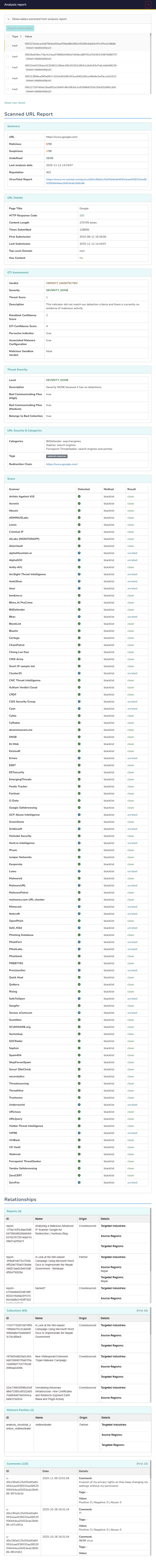 GooogleThreatIntelligence: long report