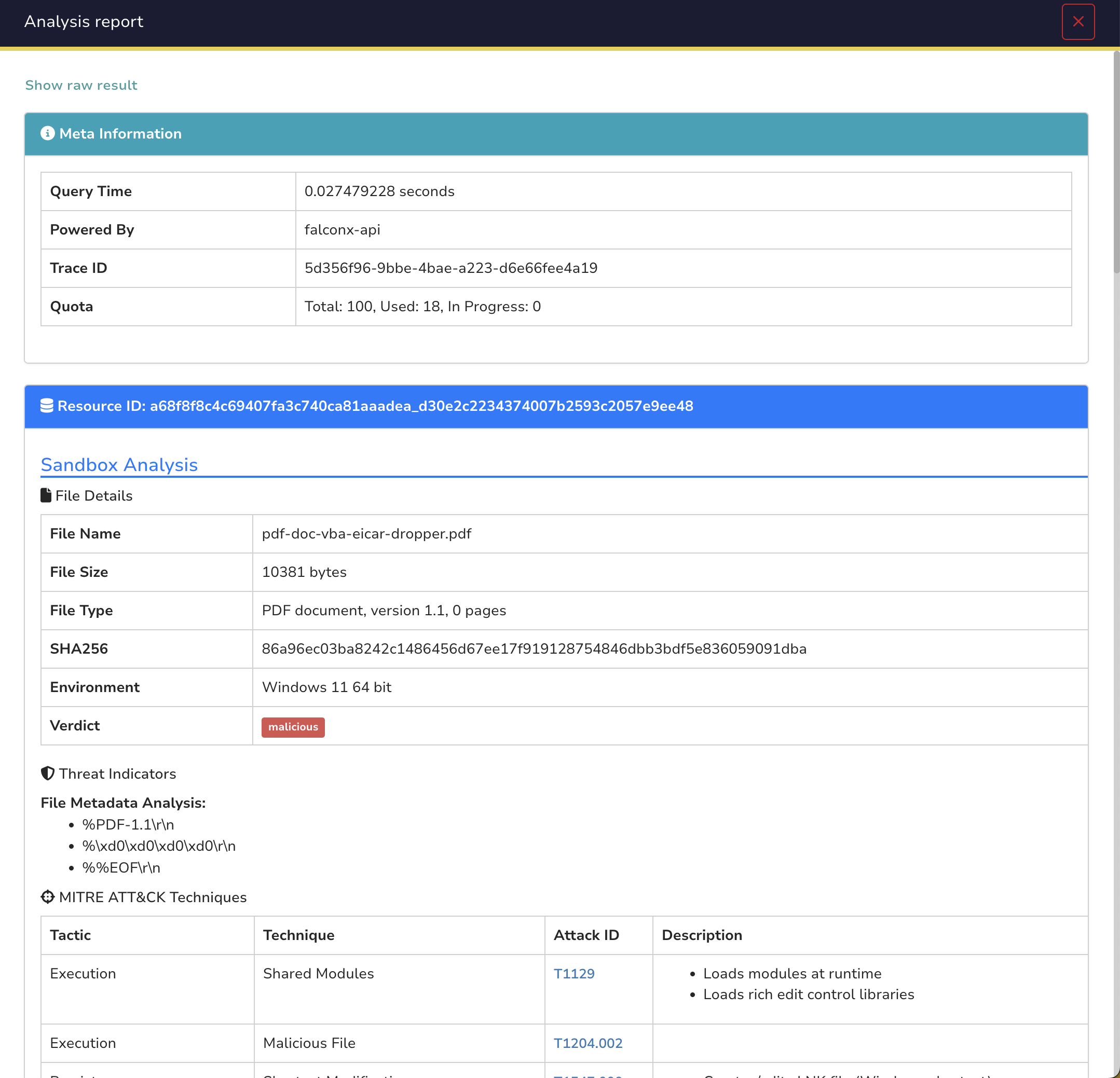 Long Report - Falcon Sandbox Analyzer