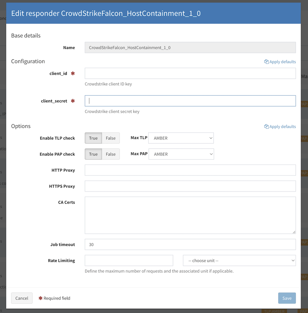 Configuration - Host Actions